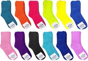 img 4 attached to 🧦 Yacht &amp; Smith Women's Warm Butter Soft Fuzzy Crew Socks: Ultimate Comfort!