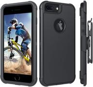 📱 bentoben shockproof iphone 8 plus, 7 plus, 6s plus, 6 plus case with belt clip holster - heavy duty protective cover (black) logo