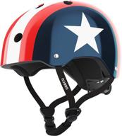 noggn us star bike helmet: sizes for baby, kids, adult & youth | x-small: age 1-4, small: age 5-14, med-large: age 14+ | ideal for bicycle, scooter & skateboard logo