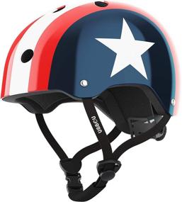 img 4 attached to Noggn US Star Bike Helmet: Sizes for Baby, Kids, Adult & Youth | X-Small: Age 1-4, Small: Age 5-14, Med-Large: Age 14+ | Ideal for Bicycle, Scooter & Skateboard