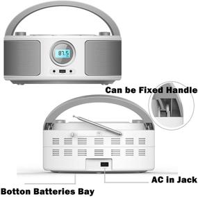 img 1 attached to 🔊 Портативная магнитола Ultimate: проигрыватель CD и радио с Bluetooth, FM-радио, USB-входом, AUX-разъемом и многим другим! WTB-791