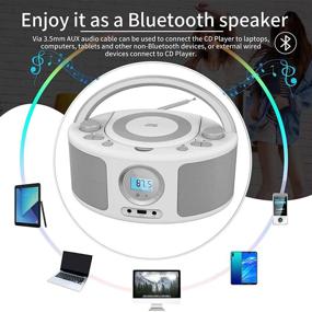 img 2 attached to 🔊 Портативная магнитола Ultimate: проигрыватель CD и радио с Bluetooth, FM-радио, USB-входом, AUX-разъемом и многим другим! WTB-791