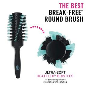 img 2 attached to 💁 Smooth and Shine Round Brush by Wet Brush - Ideal for Fine to Medium Hair - Achieve the Perfect Blow Out Effortlessly with Reduced Pain and Breakage – Spiral Bristle Design Enhances Smoother Hairstyles