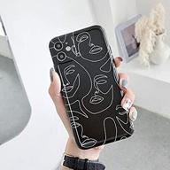 📱 murmaz iphone 11 case: retro abstract face design with shockproof protection for women and girls logo