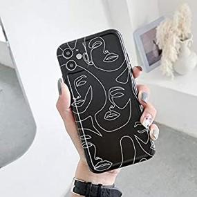 img 2 attached to 📱 MURMAZ iPhone 11 Case: Retro Abstract Face Design with Shockproof Protection for Women and Girls