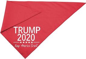 img 1 attached to Pawskido Trump Bandana Reversible Triangle