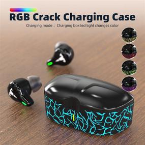 img 2 attached to 🎧 HoneyGrand Беспроводные игровые наушники с RGB-подсветкой, автоматической парой Bluetooth-гарнитуры, ушные наушники с низкой задержкой и встроенным микрофоном, наушниками с сенсорным управлением для игр, бега и тренировок