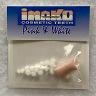 😁 enhance your smile with imako cosmetic teeth extras in pink and white fitting material logo
