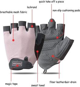 img 2 attached to 🧤 GORELOX Fingerless Workout Gloves for Women Men - Ideal Weight Lifting Gloves for Fitness Exercise, Powerlifting, Gym, Crossfit, Cycling - Lightweight Training Gloves