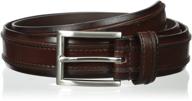 florsheim leather double ribbed black men's accessories for belts logo