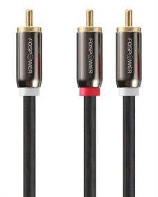 img 4 attached to 🔌 FosPower RCA Y-Adapter (3 Feet): Premium Dual Shielded Y Splitter Cable for Subwoofer, Home Theater, Hi-Fi - 1 Male to 2 Male RCA Connectors, 24K Gold Plated