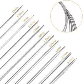 img 3 attached to 🧶 Set of 11 Stainless Steel Circular Knitting Needles- 32 Inch Length- Ideal for Any Weave Yarn Projects in 11 Sizes