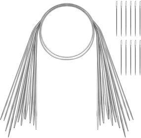 img 4 attached to 🧶 Set of 11 Stainless Steel Circular Knitting Needles- 32 Inch Length- Ideal for Any Weave Yarn Projects in 11 Sizes