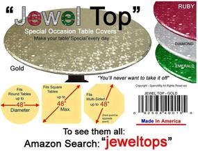 img 1 attached to 💎 JewelTops Metallic Diamond Fitted Table Covers: Ideal for Special Occasions, Holidays, Events, Parties, Birthdays, Anniversaries, Weddings, and Graduations. Also Functions as a Protective Table Pad.
