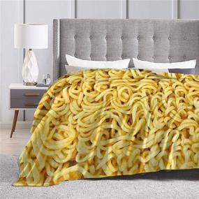 img 1 attached to 🍜 NIUJINMALI Funny Ramen Noodle Soup Super Soft Fleece Flannel Big Blankets: Lightweight Comfort Throw Bedspread Quilt - Perfect for Picnics, Couch, Sofa, and Kids - Small Sized 50"x40" (Throw)