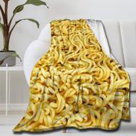 🍜 niujinmali funny ramen noodle soup super soft fleece flannel big blankets: lightweight comfort throw bedspread quilt - perfect for picnics, couch, sofa, and kids - small sized 50"x40" (throw) logo