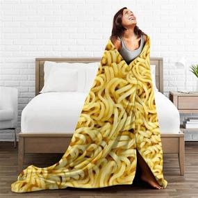 img 3 attached to 🍜 NIUJINMALI Funny Ramen Noodle Soup Super Soft Fleece Flannel Big Blankets: Lightweight Comfort Throw Bedspread Quilt - Perfect for Picnics, Couch, Sofa, and Kids - Small Sized 50"x40" (Throw)