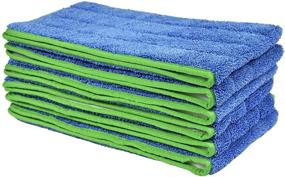 img 4 attached to 🧹 CleanAide All Purpose Mega Microfiber Mop Pads - 6 Pack for 24 Inch Plate - High Quality Cleaning Solution