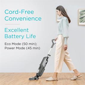 img 3 attached to 🧹 Lunaglow G1 3in1 Cordless Vacuum Cleaner - Advanced Self-Cleaning Technology - Effortlessly Cleans Wet Dry Surfaces - Carpet, Tile, Hardwood & More - Cordless Stick Vacuum with LED Display & Voice Assistance
