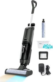 img 4 attached to 🧹 Lunaglow G1 3in1 Cordless Vacuum Cleaner - Advanced Self-Cleaning Technology - Effortlessly Cleans Wet Dry Surfaces - Carpet, Tile, Hardwood & More - Cordless Stick Vacuum with LED Display & Voice Assistance