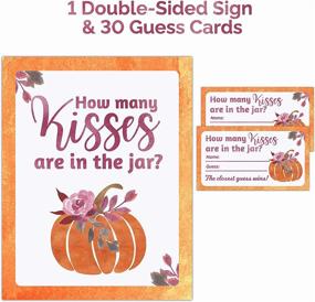 img 2 attached to 🎃 Pumpkin Fall Baby or Bridal Shower Games - Guess the Number of Kisses Game (Sign with 30 Cards)