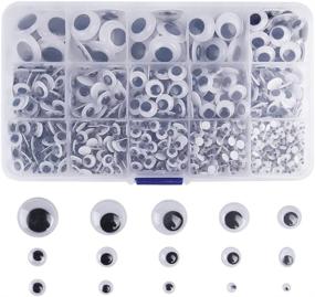 img 1 attached to 👀 KUUQA 1220 Pieces Self Adhesive Wiggle Googly Eyes: Assorted Sizes for Creative Crafts and Projects