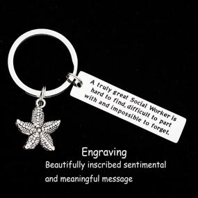 img 2 attached to Show Your Appreciation 💙 with Social Worker Keychain Jewelry