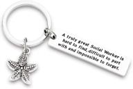 show your appreciation 💙 with social worker keychain jewelry logo