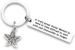 img 4 attached to Show Your Appreciation 💙 with Social Worker Keychain Jewelry