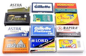 img 1 attached to 🪒 Explore Top-Quality Astra, Derby, Shark, Voskhod, Rapira, Lord & More: 12 Brand Sampler of High-Performance Double Edge Razor Blades