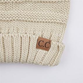 img 1 attached to 🧢 C.C Hatsandscarf Unisex Beanie Oversized Slouchy Cable Knit Beanie (HAT-100) - Exclusive Edition