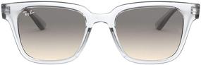 img 4 attached to Transparent Gradient Ray Ban Sunglasses for Unisex Adults