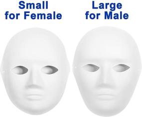 img 1 attached to 🎭 30 Pack Halloween Paper Mache Masks - 2 Sizes for Women, Men and Kids | Ideal for Artistic Craft Projects, Wall Decorations, Theater & Halloween Costumes | perfect for Parties, Masquerades & Classroom Art