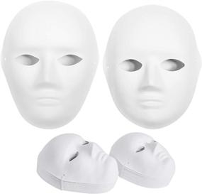 img 3 attached to 🎭 30 Pack Halloween Paper Mache Masks - 2 Sizes for Women, Men and Kids | Ideal for Artistic Craft Projects, Wall Decorations, Theater & Halloween Costumes | perfect for Parties, Masquerades & Classroom Art