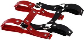 img 2 attached to Alisikee Adjustable Elastic Leather Harness Women's Clothing for Lingerie, Sleep & Lounge