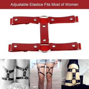 img 3 attached to Alisikee Adjustable Elastic Leather Harness Women's Clothing for Lingerie, Sleep & Lounge
