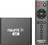 📺 цифровой медиаплеер neumi atom 4k ultra-hd - совместим с usb и sd-картами, hdmi и аналоговым av выходами, функции автовоспроизведения и зацикливания. логотип