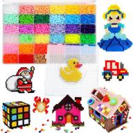 🎨 8000 pcs 36 colors iron beads craft kit - pearler set for girls, boys - fuse beads arts and crafts - kids age 5 6 7 classroom activity gift logo
