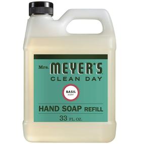 img 4 attached to 🌿 Mrs. Meyer's Clean Day Liquid Hand Soap Refill, 33 fl oz, Basil (Pack of 2): Natural Hand Cleanser for Long-lasting Hygiene