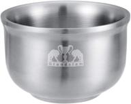 🪒 grandslam shaving soap bowl: 304 stainless steel, heavy duty, double layer heat preservation - the ideal choice for men's rich shaving cream and warm lather logo