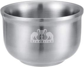 img 4 attached to 🪒 Grandslam Shaving Soap Bowl: 304 Stainless Steel, Heavy Duty, Double Layer Heat Preservation - The Ideal Choice for Men's Rich Shaving Cream and Warm Lather