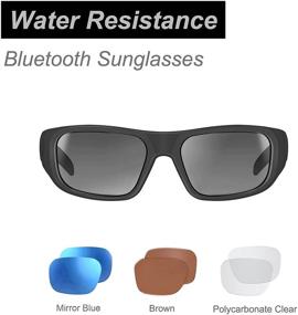 img 3 attached to OhO Bluetooth Sunglasses: Open Ear Audio Speaker for Music and Calls, Water Resistance and UV Protection - Ideal for Sports and Compatible with All Smartphones