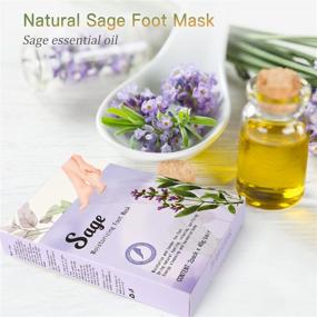 img 3 attached to Revive & Regenerate: 2 Pack Foot Peel Mask with White Sage for Ultimate Foot Exfoliation, Callus Removal, and Healing