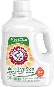 img 3 attached to Arm &amp; Hammer Sensitive Skin Free &amp; Clear Liquid Laundry Detergent - 100 Loads, 150 Fl oz