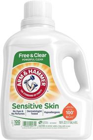 img 4 attached to Arm &amp; Hammer Sensitive Skin Free &amp; Clear Liquid Laundry Detergent - 100 Loads, 150 Fl oz