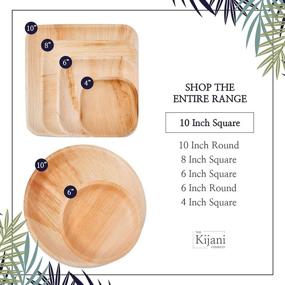 img 3 attached to Kijani 10 Inch Square Palm Leaf Plates - 🌿 Elegant, Sturdy & Eco-Friendly - Compostable Dinnerware - 20 Pack