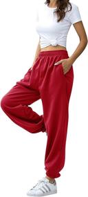 img 2 attached to HeSaYep Waisted Sweatpants Workout Joggers Outdoor Recreation for Outdoor Clothing
