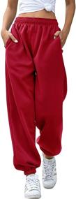 img 4 attached to HeSaYep Waisted Sweatpants Workout Joggers Outdoor Recreation for Outdoor Clothing