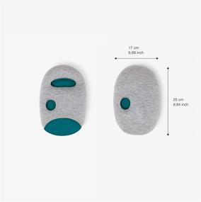 img 4 attached to 🦜 Optimized Ostrichpillow Mini - Travel Pillow for Airplane, Car, Office, and Neck Rest, Blue Reef - with Hand and Arm Rest Travel Accessories