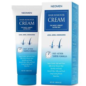 img 4 attached to 👨 Neomen Hair Removal Cream - Gentle & Safe Depilatory Cream for Men - Skin-Friendly Painless Hair Remover Cream with Flawless Results